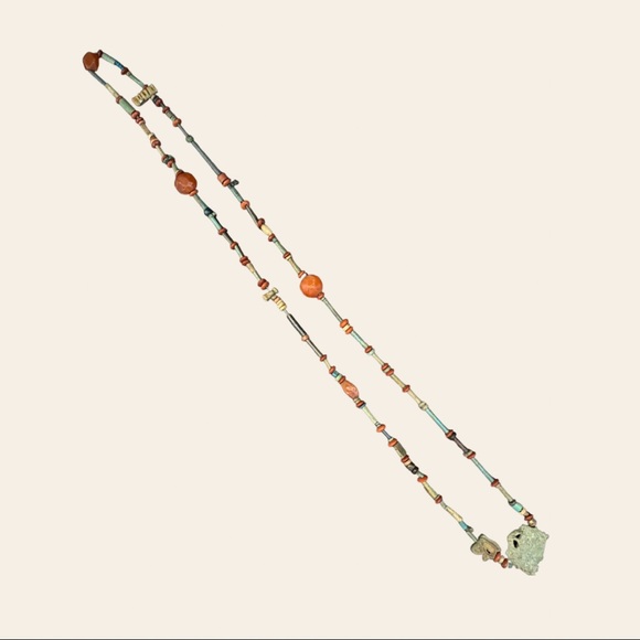 Jewelry - Vintage Multi Gemstone, Turquoise, Coral, Stone Long Beaded Pendant Necklace